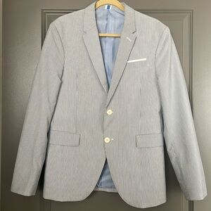 ZARA Man Blazer white and blue
